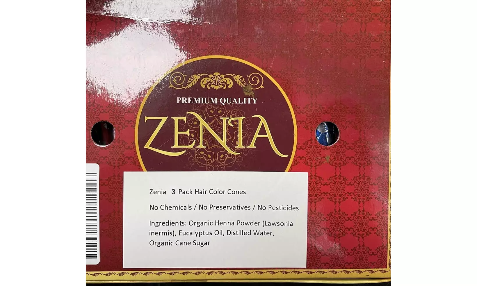Zenia 3 Pack 100% Natural Ready to Use Henna Paste Hair Color - Second Medium