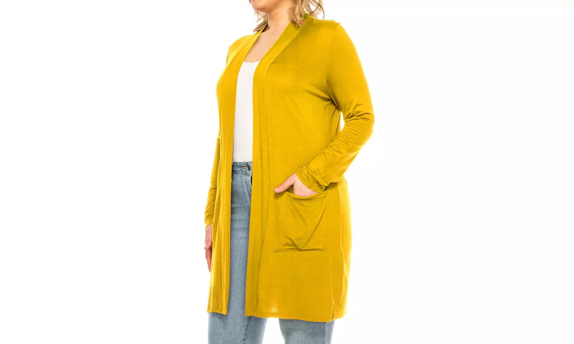 Women's Casual Plus Size Solid Cardigan Made in USA