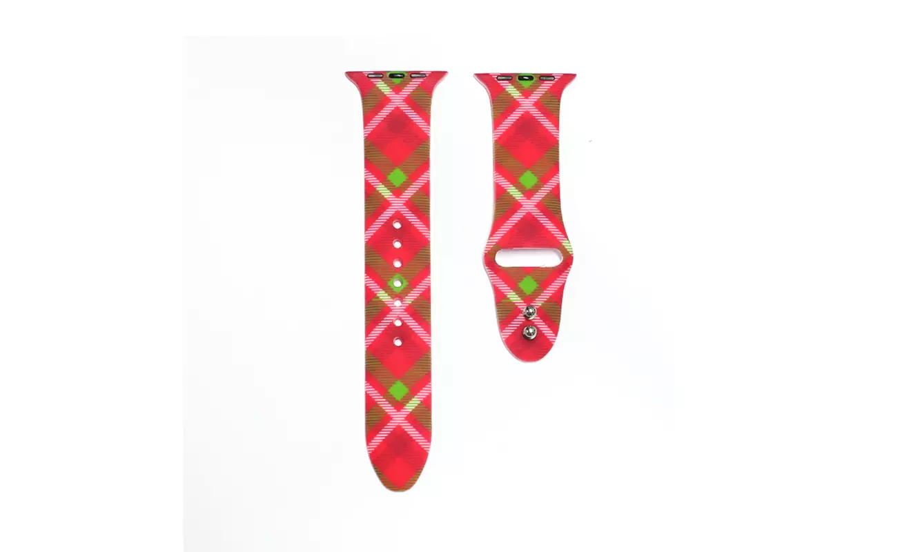 Holiday Print Silicone Apple Watch Bands All Series 1-7 & SE