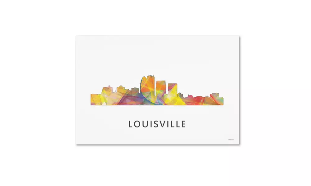 Marlene Watson 'Louisville Kentucky Skyline WB-1' Canvas Art - Second Medium