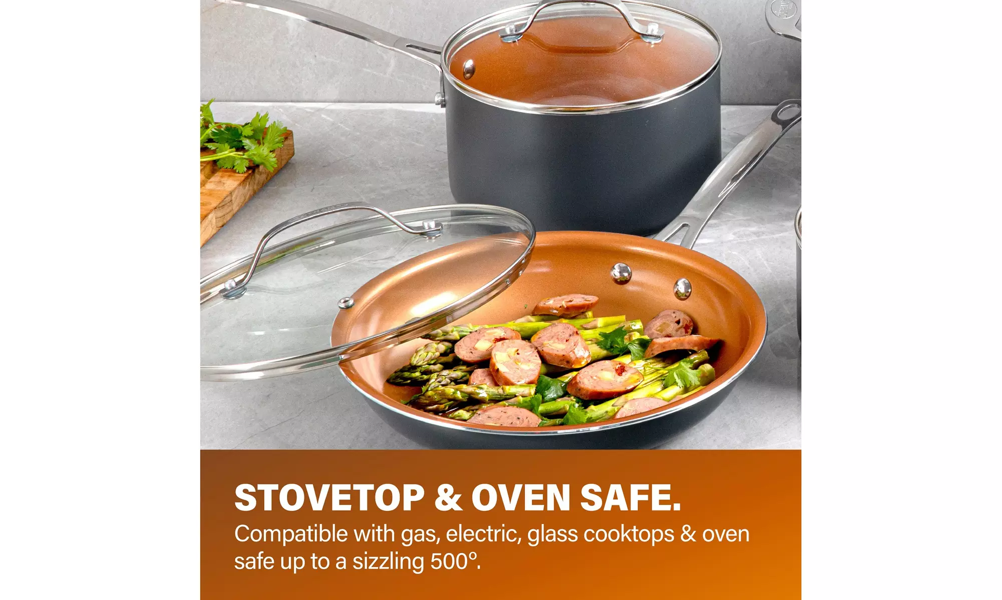 Gotham Steel 12-Piece Ti-Ceramic Nonstick Cookware Set - Second Medium