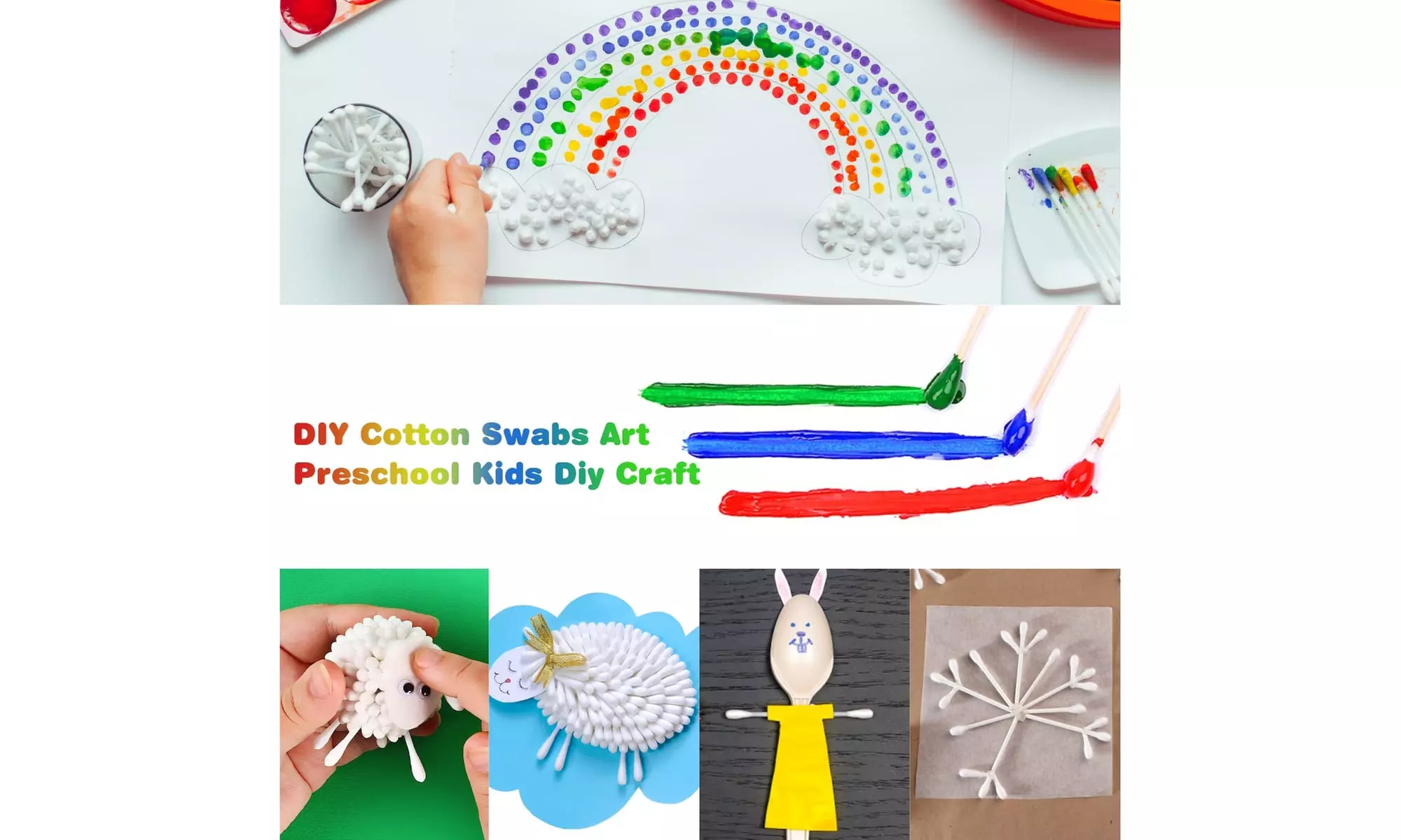 200 PCS Long Wooden Cotton Swabs, Cleaning Cotton Sticks  - Second Medium