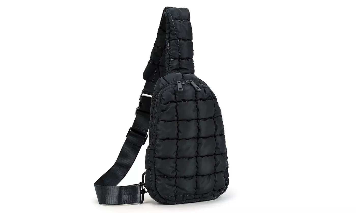 SGDL Holdings Inc Womens Puffy Sling Bag Waist and Crossbody Bag for Travel