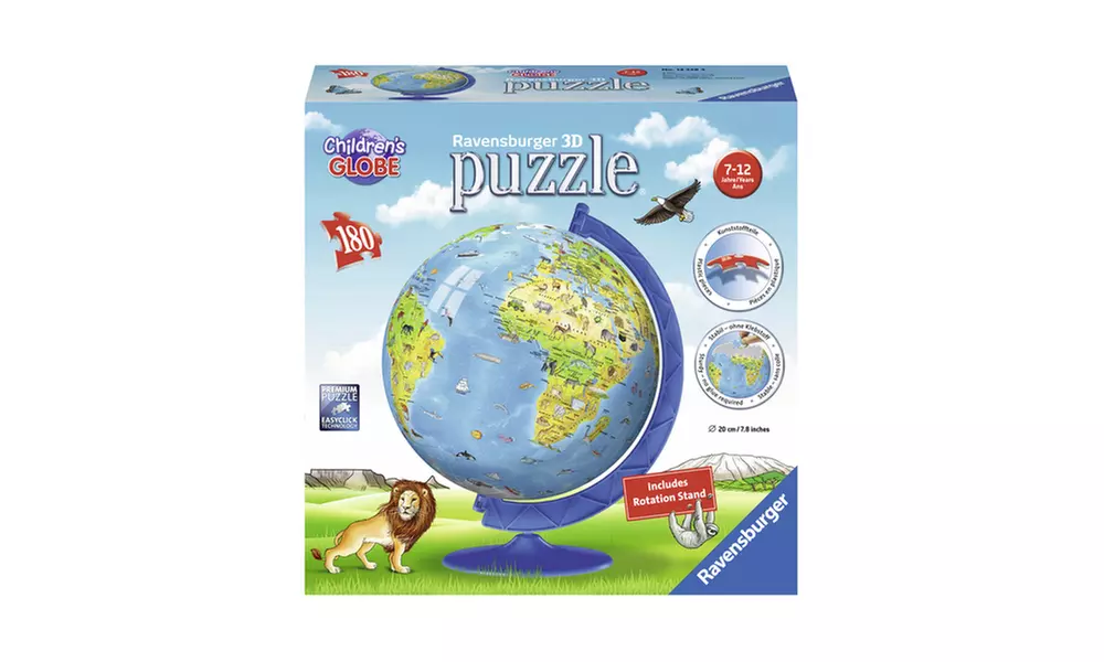 Children's 3D World Globe Puzzle: 180 Pcs - Primary Image
