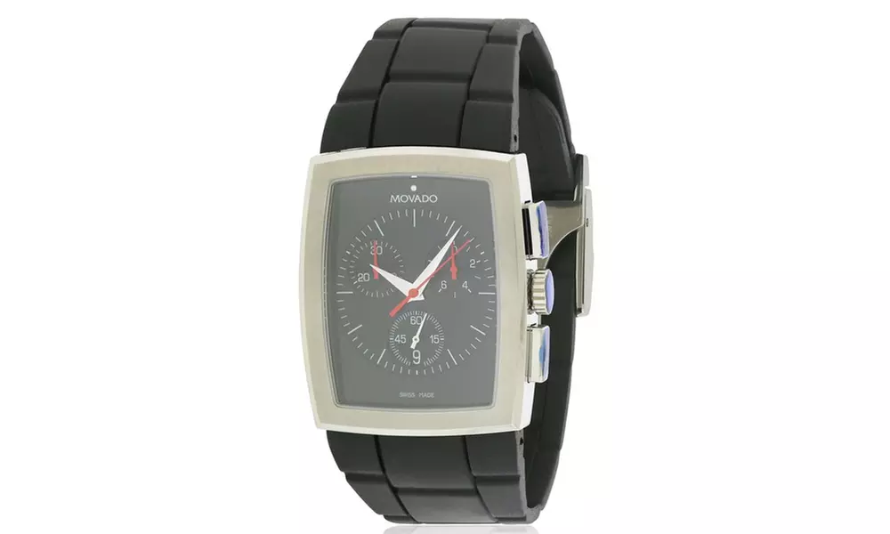 Movado Eliro Rubber   Tonneau Dial Chronograph   Mens Watch 0606393 - Primary Image