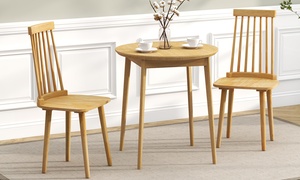 Costway Windsor Dining Chairs Set of 2 Dining Chairs with High Spindle Back