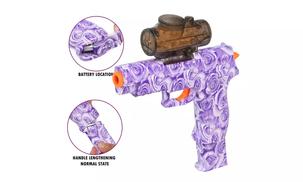 Electric Gel Ball Blaster Toy Guns,Full Auto Splatter Ball Blasters Purple