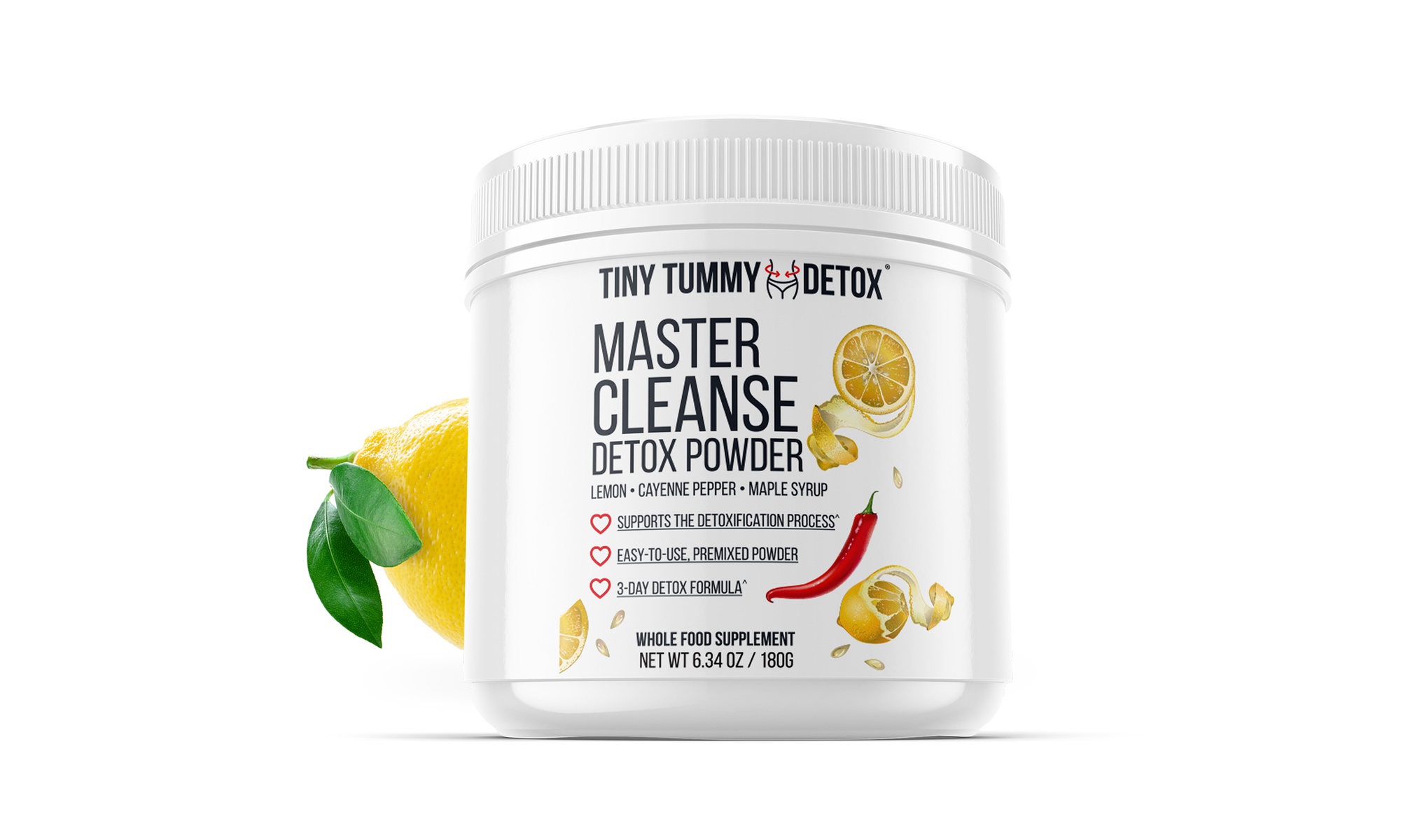 Tiny Tummy Detox Master Cleanse Powder with Lemon Maple Syrup & Cayenne (1-Pack)