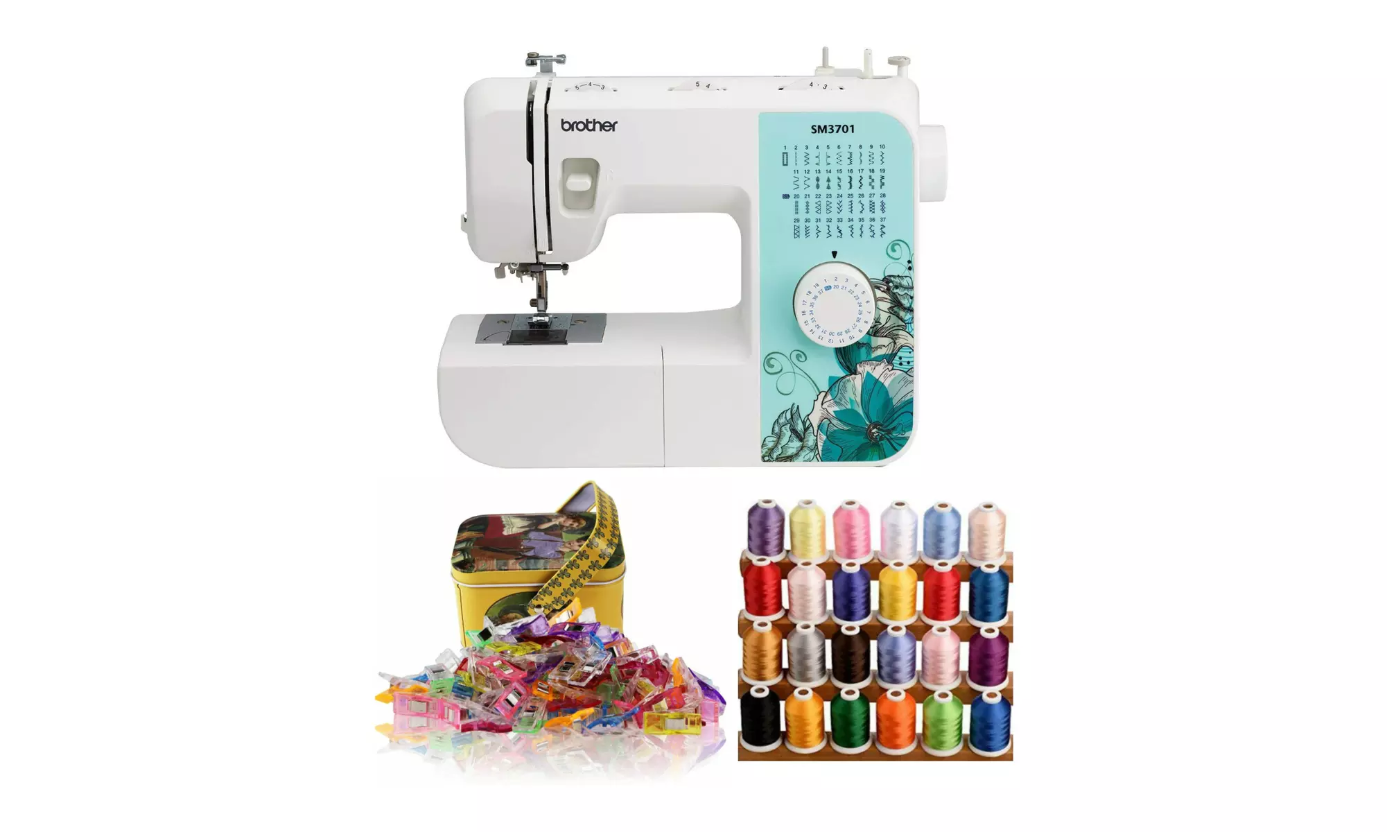 Brother SM3701 37-Stitch Sewing Machine with Sewing Clips Bundle - Primary Image