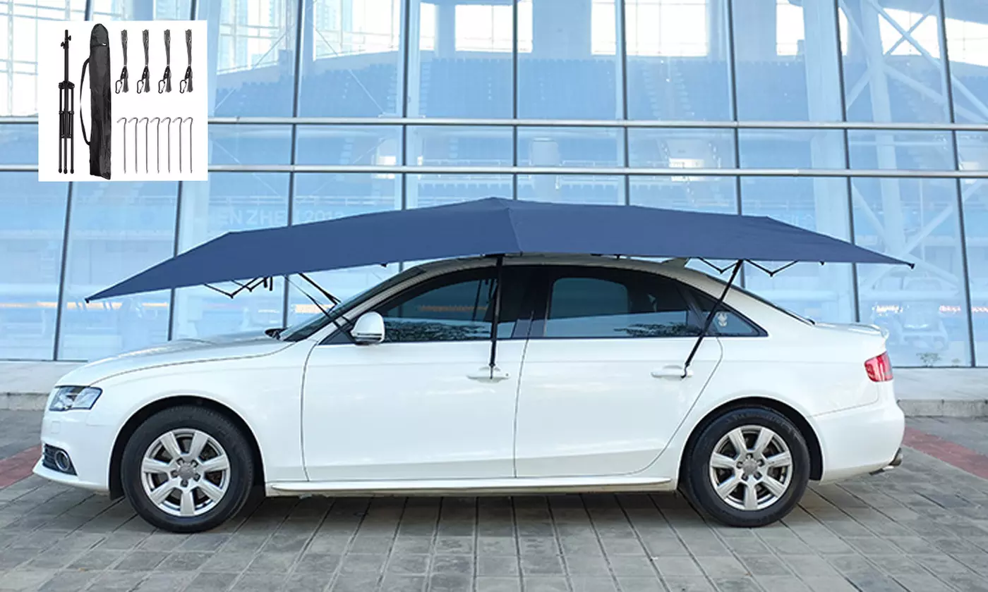 Universal Fully Automatic Car Tent Umbrella Shelter Anti-UV With Outdoor Tripod  - Primary Image