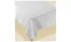 Metallic White Fabric 60 in. x 104 in. Table Cover