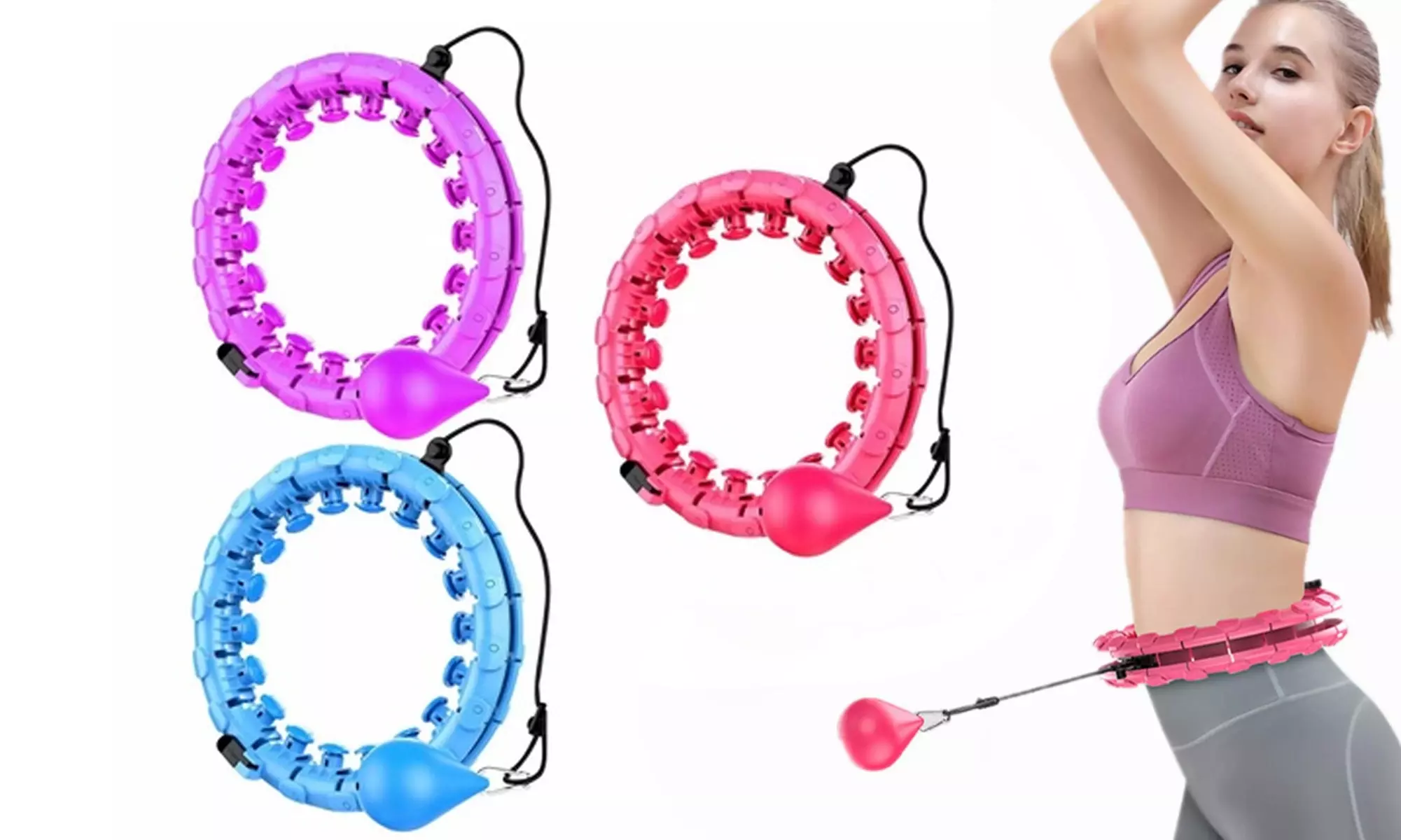 24 Knots Weighted Hola Fitness Hoops Circle Weighted Exercise Hoops Weight Loss - Primary Image