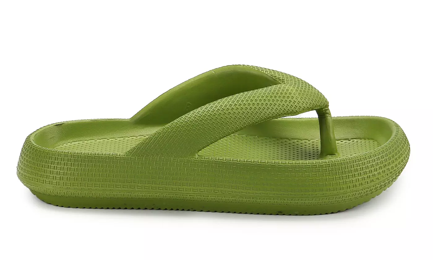 Womens Orthotic Flip Flops Thong Sandals Pillow Slippers With Arch Support