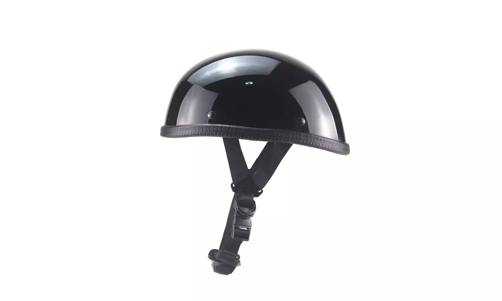 US German Half Helmet Novelty Shiny Black Motorcycle Cruiser Biker S,M,L,XL,XXL - Primary Image