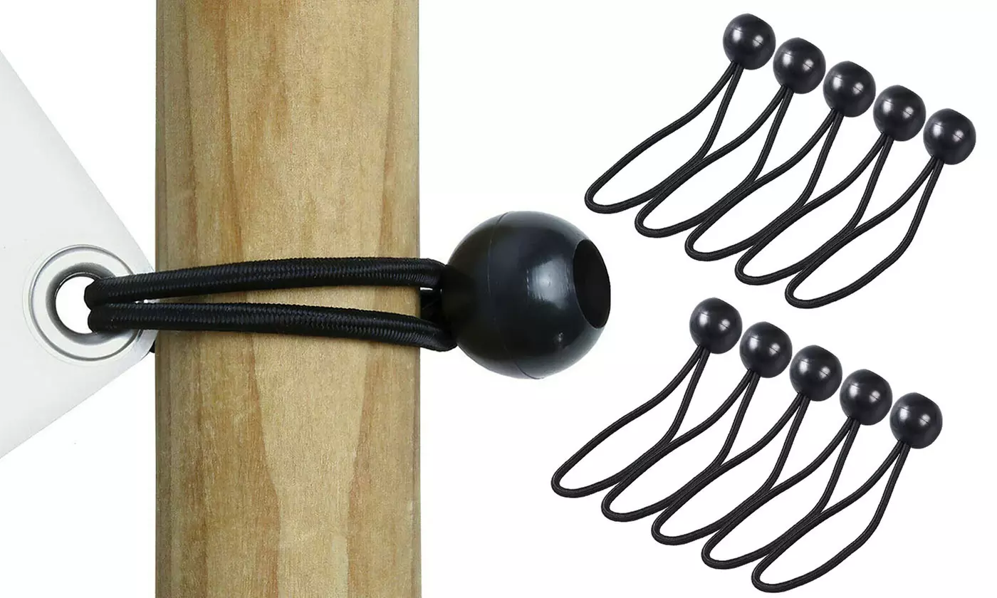 10PCS/Set Tent Elastic Bungees Ball Fixing Tie Rope Tent Binding Fixing Tool