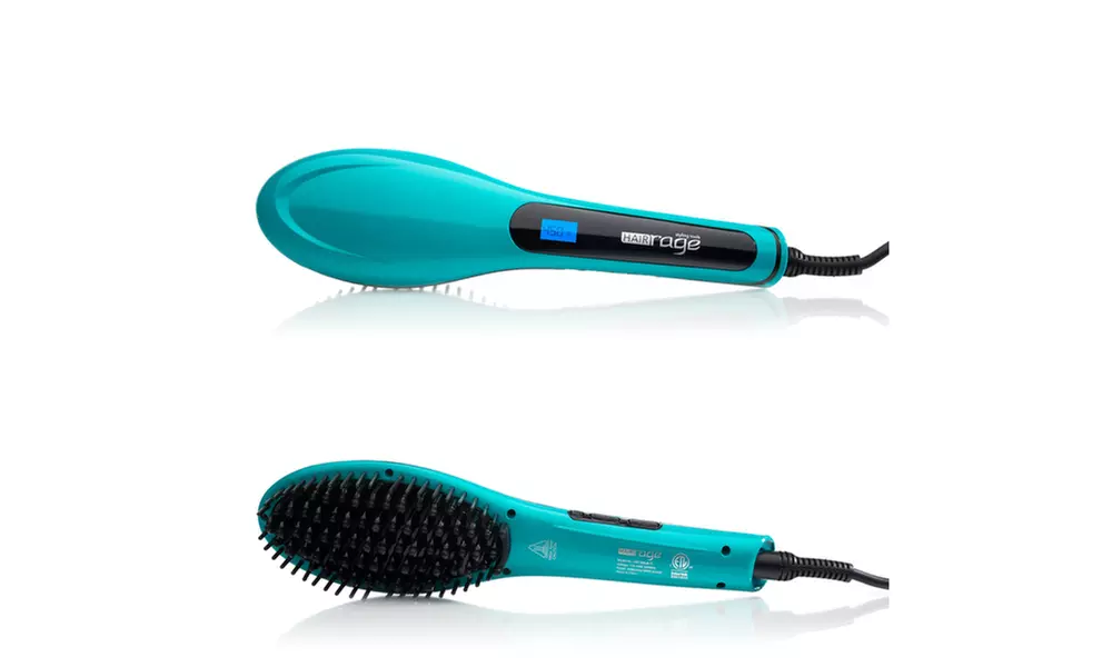 Wet to Dry Digital 3D-Plated Hair-Straightening Hot Brush - Second Medium