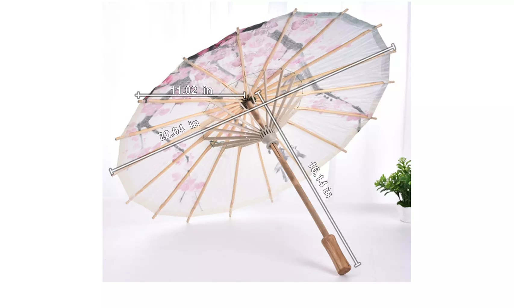 Chinese Silk Cloth Umbrella Classical Style Decorative Oil Paper Umbrella - Second Medium