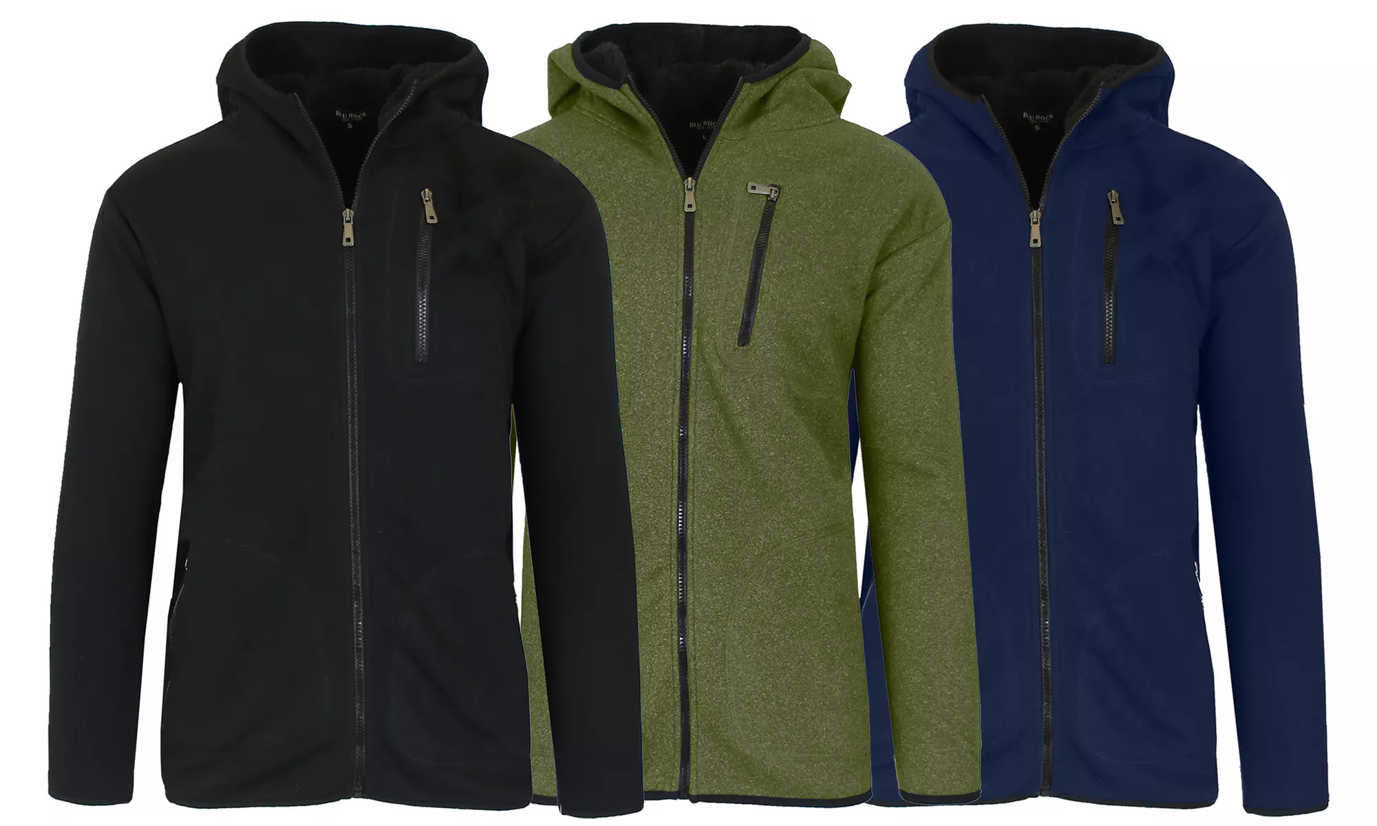 3-Pack Women's Oversize Loose Fit Heavyweight Sherpa Fleece-Lined Zip Hoodie - Second Medium