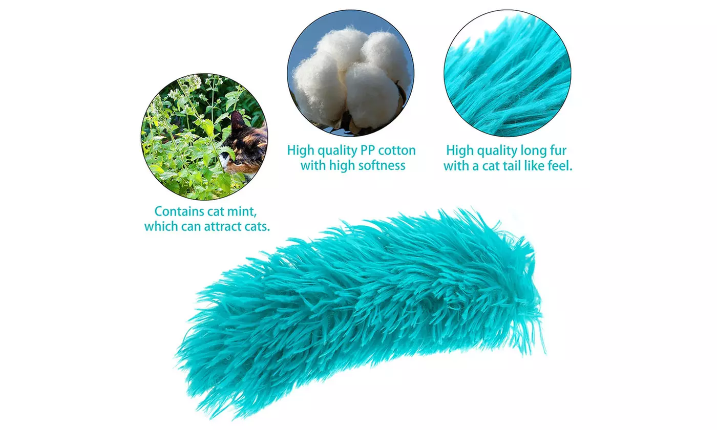 Four-Pc ItBelongs2U Plush Catnip Cat Toys Crinkle Sound Cat Pillows Kicker Toys