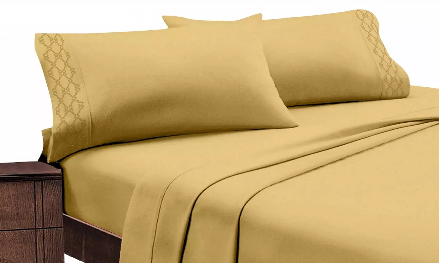 Home Sweet Home Extra Soft Deep Pocket Embroidered Sheet Set