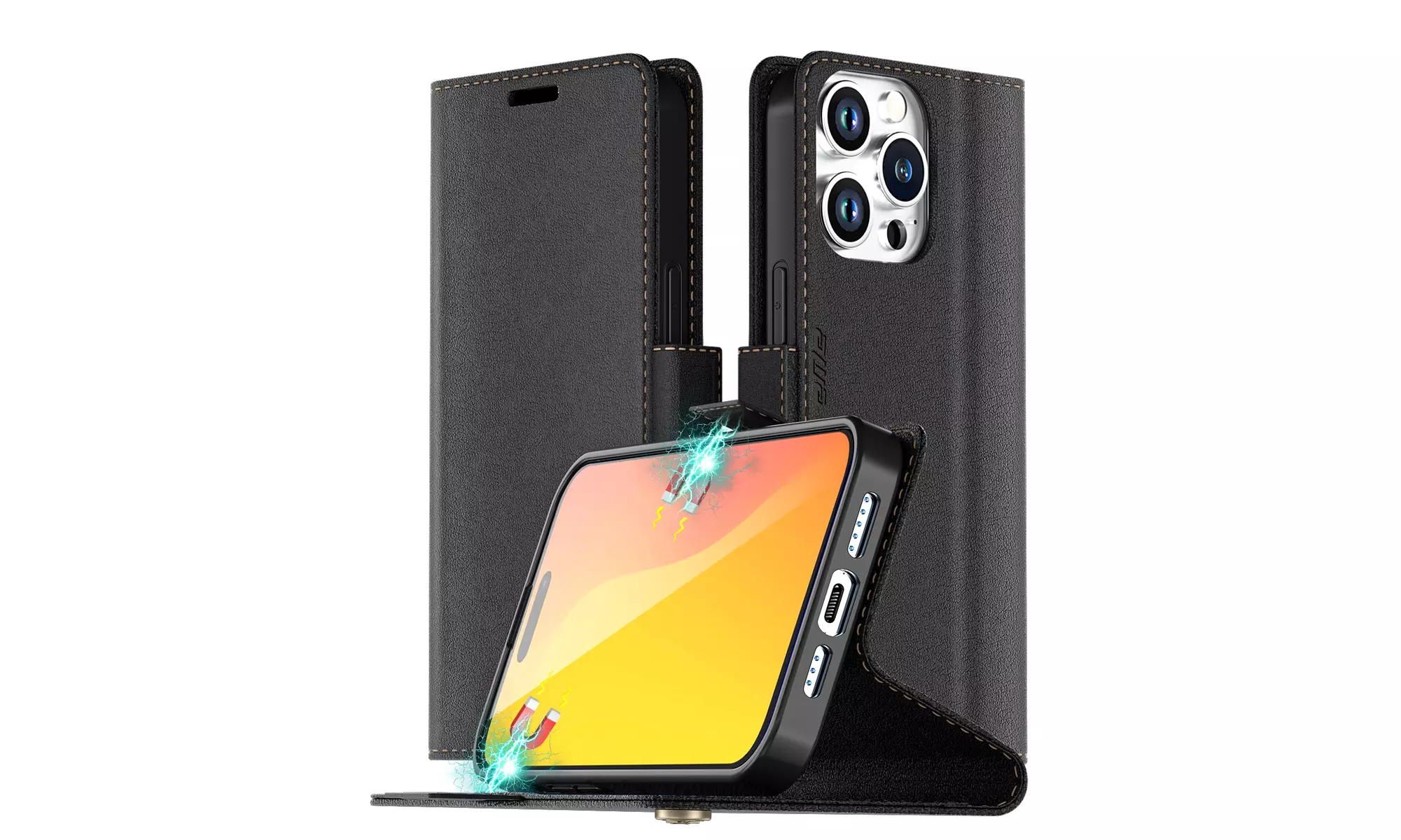 For iPhone 15 Pro Max 6.7 inch 2023 Case Leather Wallet  Flip Shockproof Cover