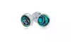Round shape Bezel Set Iridescent Abalone Shell Stud Earrings 925 Silver (7mm)