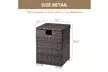 16 Gal Wicker Container, Outdoor Rattan Storage Box with Lid, Brown Gradient - Image 6