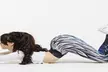 New Women Angel Wing Feather Printed Gym Workout Fitness Yoga Pants - Second Medium