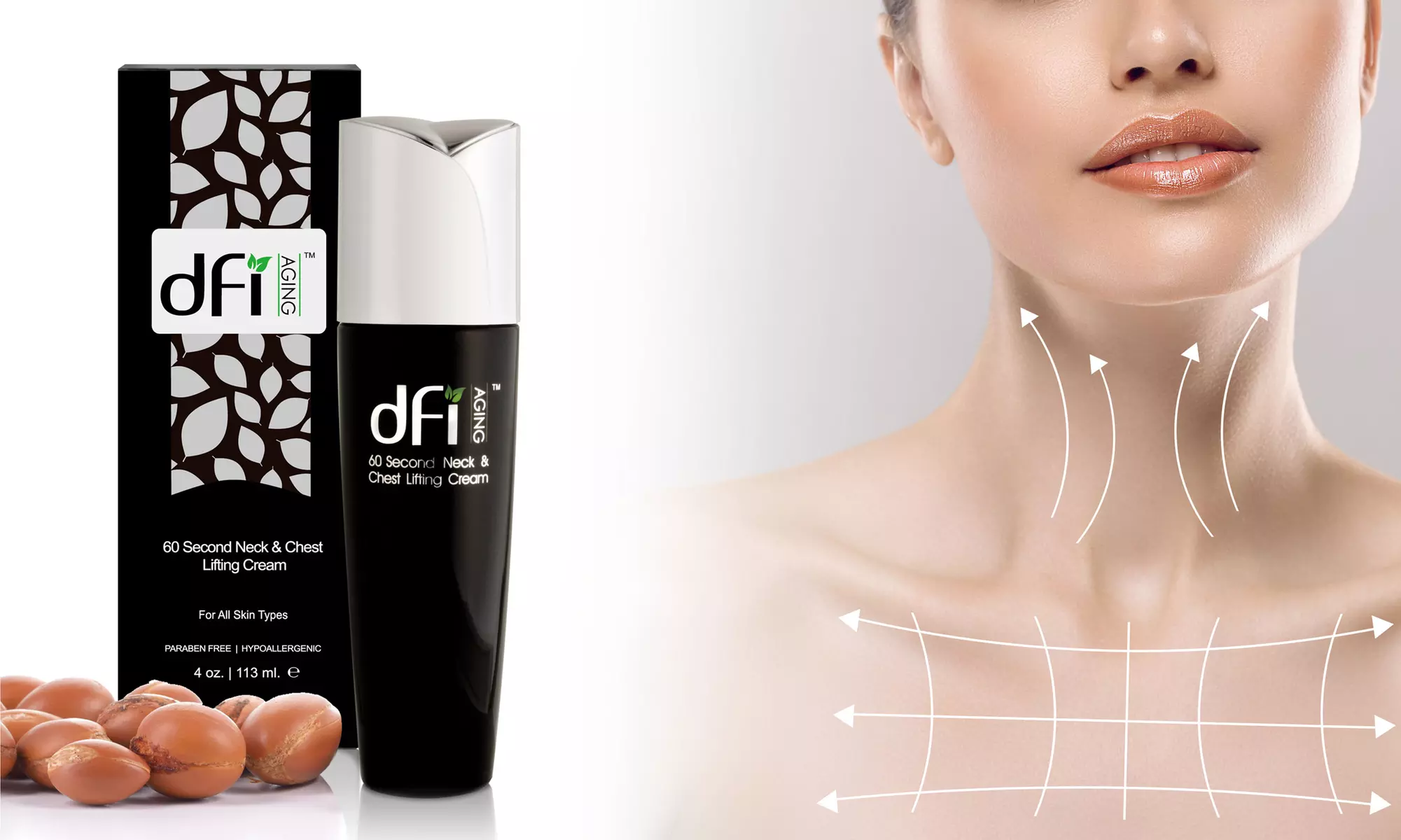 60 Second Anti-Aging Neck and Chest Lifting Cream with Argan Oil - Second Medium