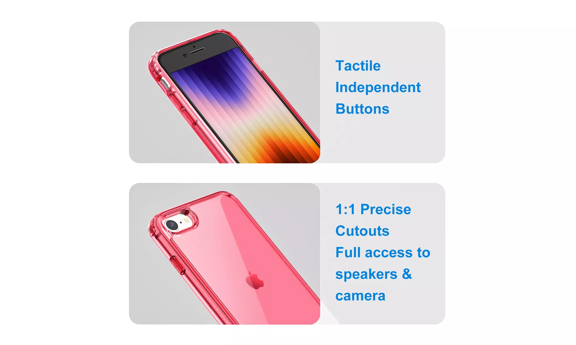 3-Way Metal Kickstand Case for Apple iPhone SE 3/2, iPhone 8/7, Bumper Cover