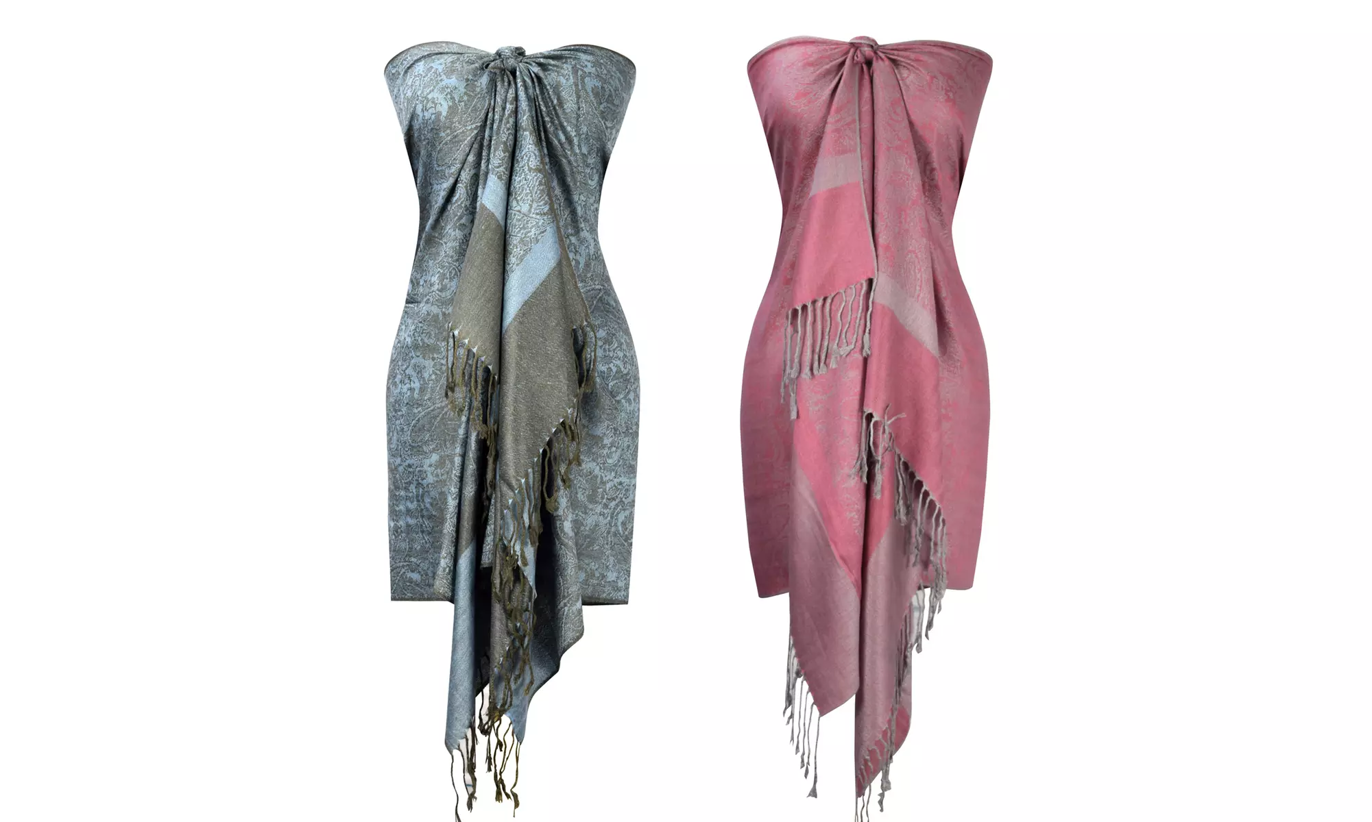Jacquard Paisley Pashmina Shawl Wrap - Primary Image