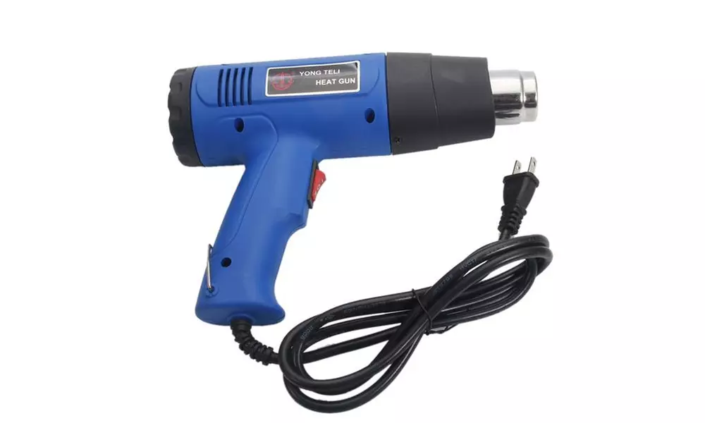1500W 110V Dual-Temperature Heat Gun with 4pcs Concentrator Tips Blue - Primary Image