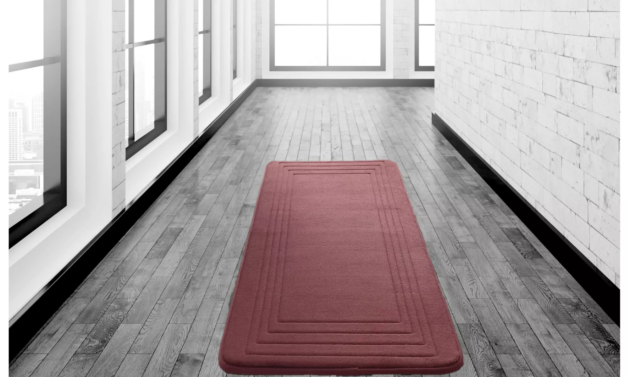 Oversized Memory Foam Bath Rug Runner 24" x 60"  - Second Medium