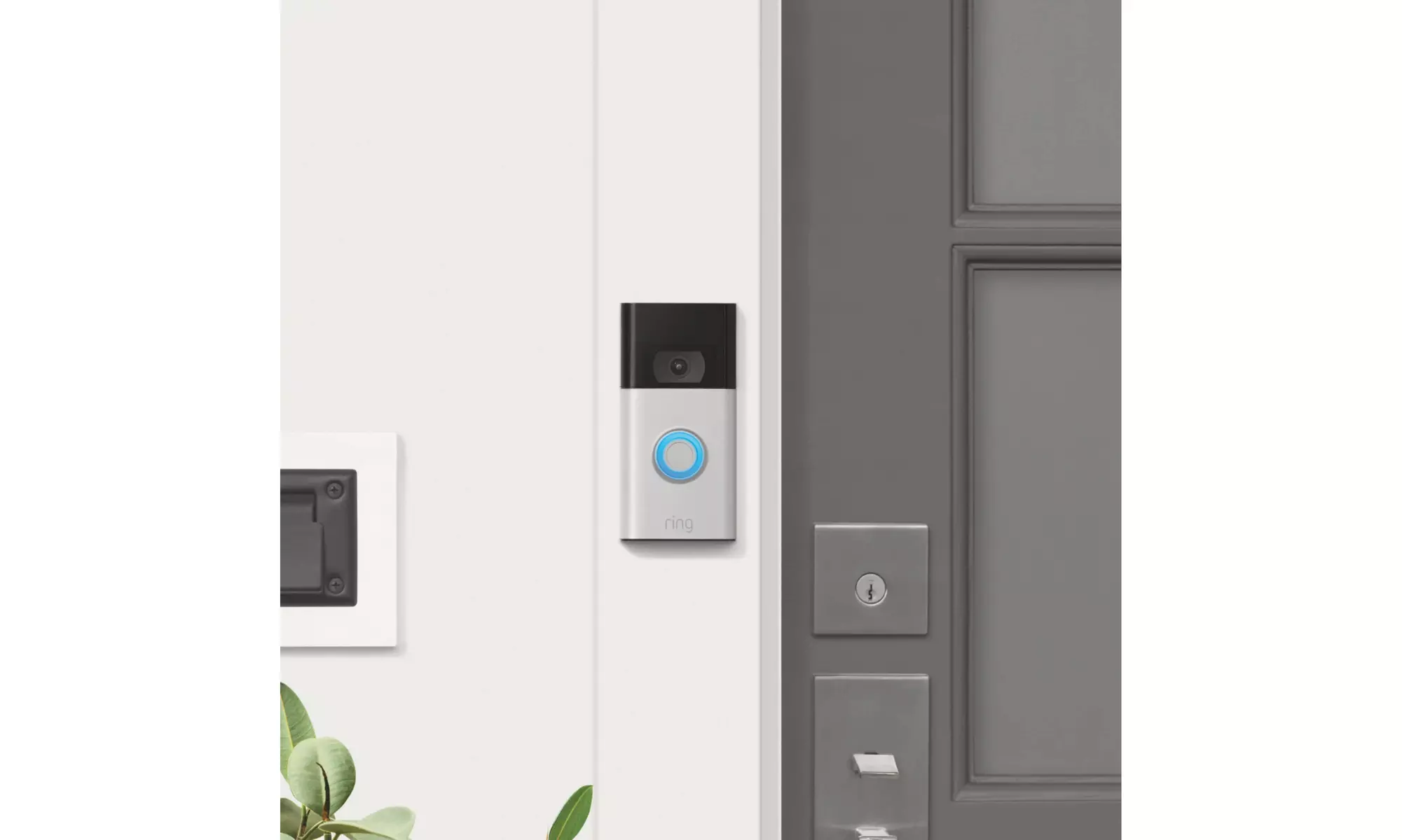 Ring - Video Doorbell (2020 Release) - Satin Nickel - Second Medium