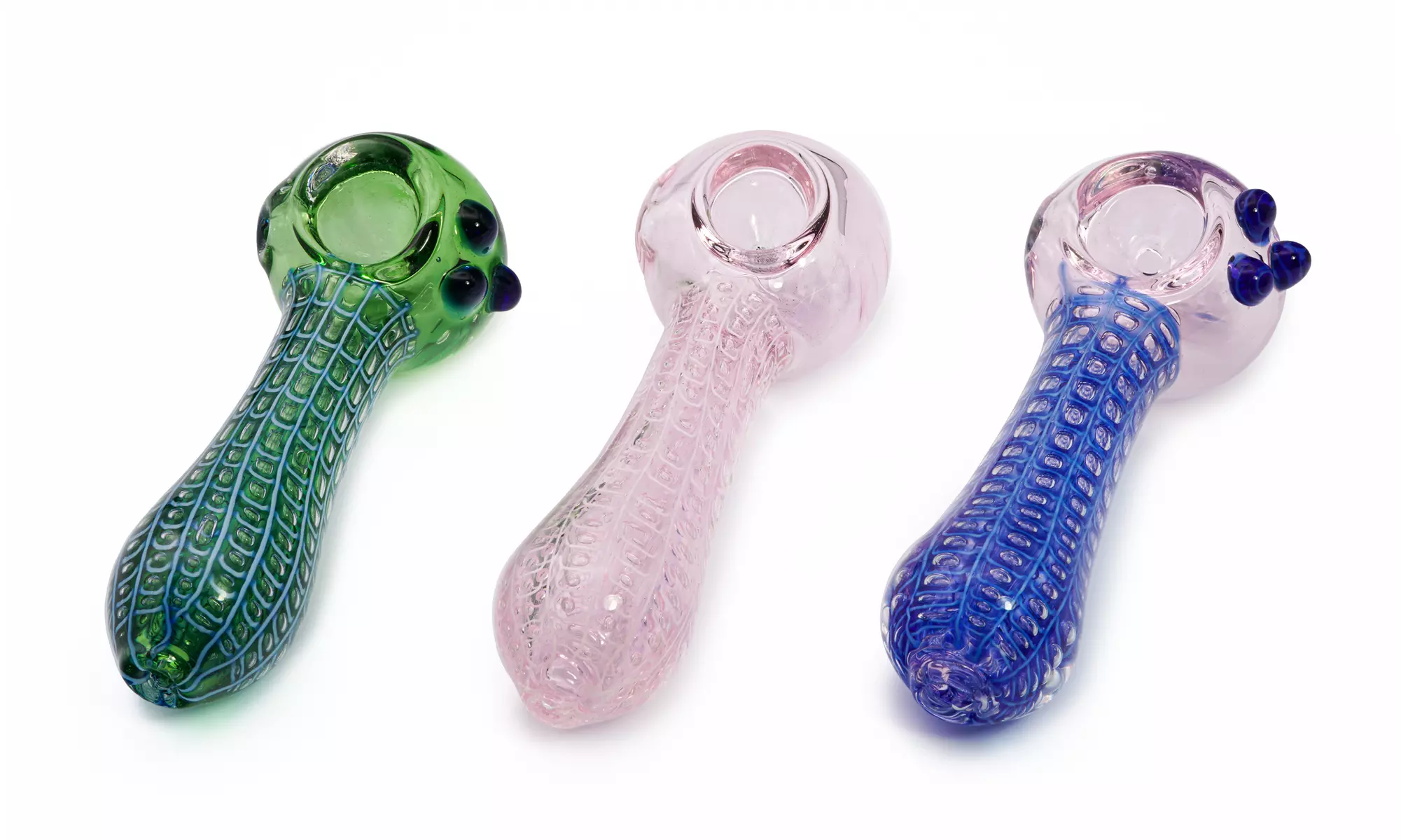 Multicolored Hand Blown Glass Hand Pipe  - Primary Image