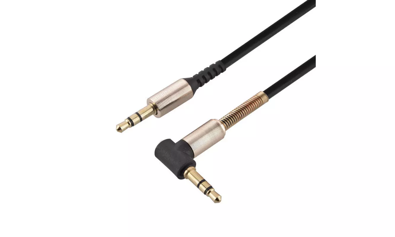 5x 3.5mm Male to M Aux Cable Cord L-Shaped Right Angle Car Audio Headphone Jack - Second Medium