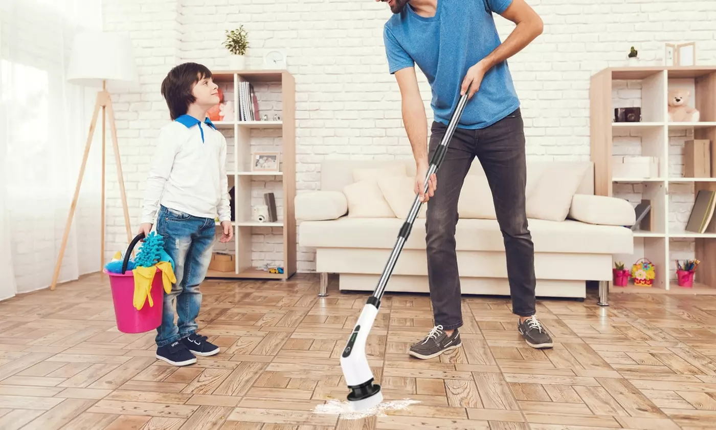 iMounTEK Cordless Electric Spin Scrubber Handheld Telescopic Cleaning Brush