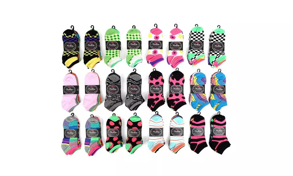  30 Pairs Womans Assorted Ankle Socks  - Primary Image