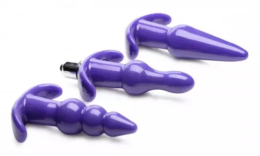 Thrill Trio Anal Plug Set - Purple - Primary Image