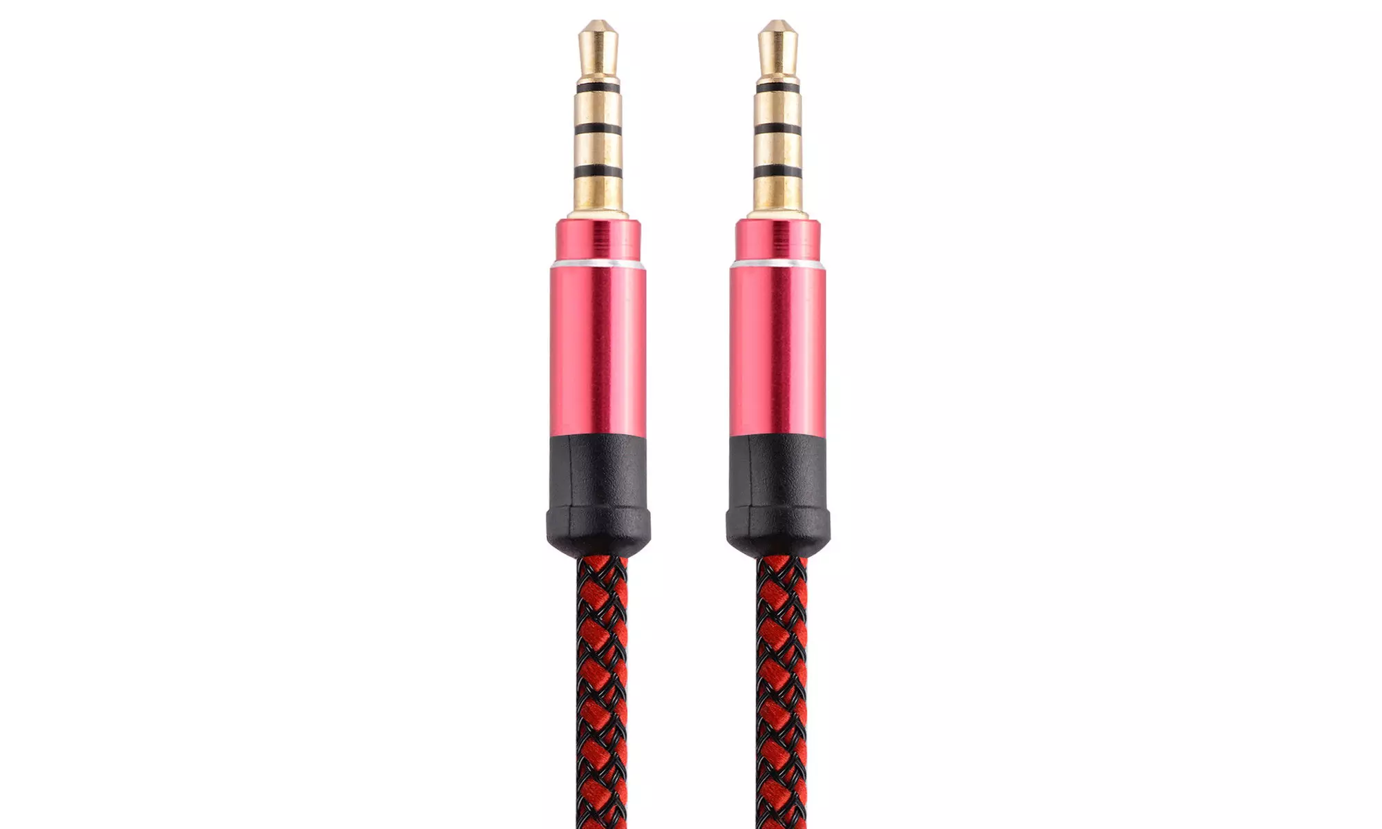 4x 3.5mm Braided Male to Male Stereo Audio AUX Cable Cord for PC iPod CAR iPhone - Second Medium
