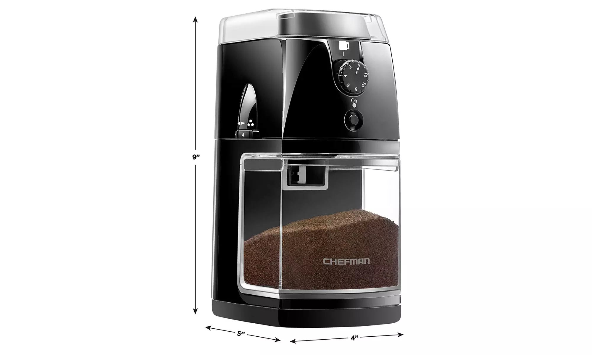 Chefman Coffee Grinder Electric Burr Mill - Freshly Grinds Up to 2.8oz Beans - Second Medium