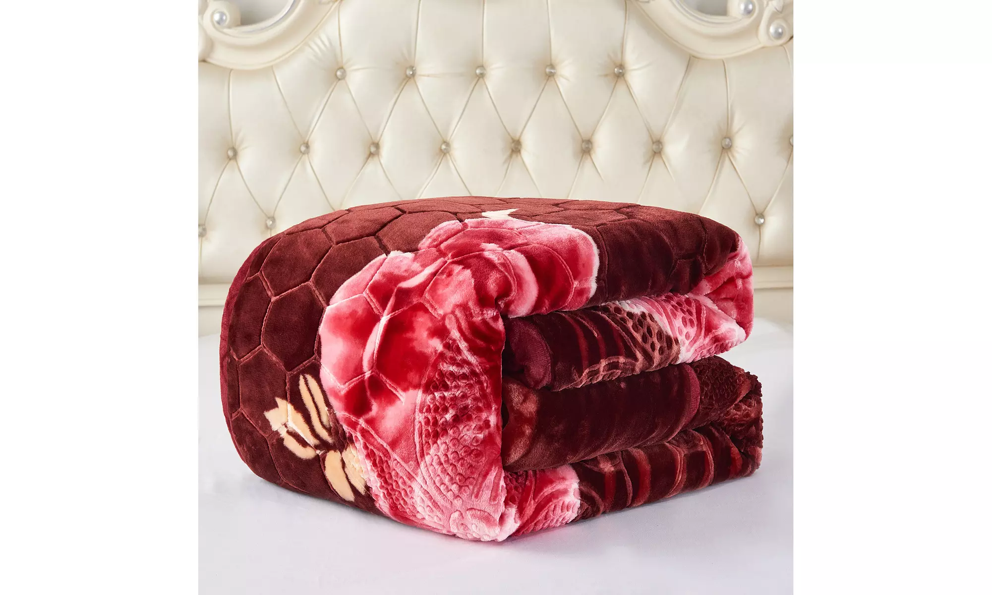 JML Heavy Fleece Blanket,2 Ply Printed Bed Blanket For King Size,85"x93",10Lb