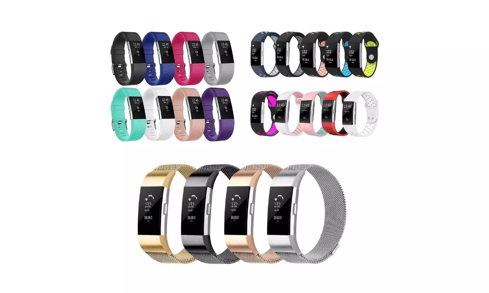 Waloo Fitbit Charger 2 Replacement Bands - Primary Image