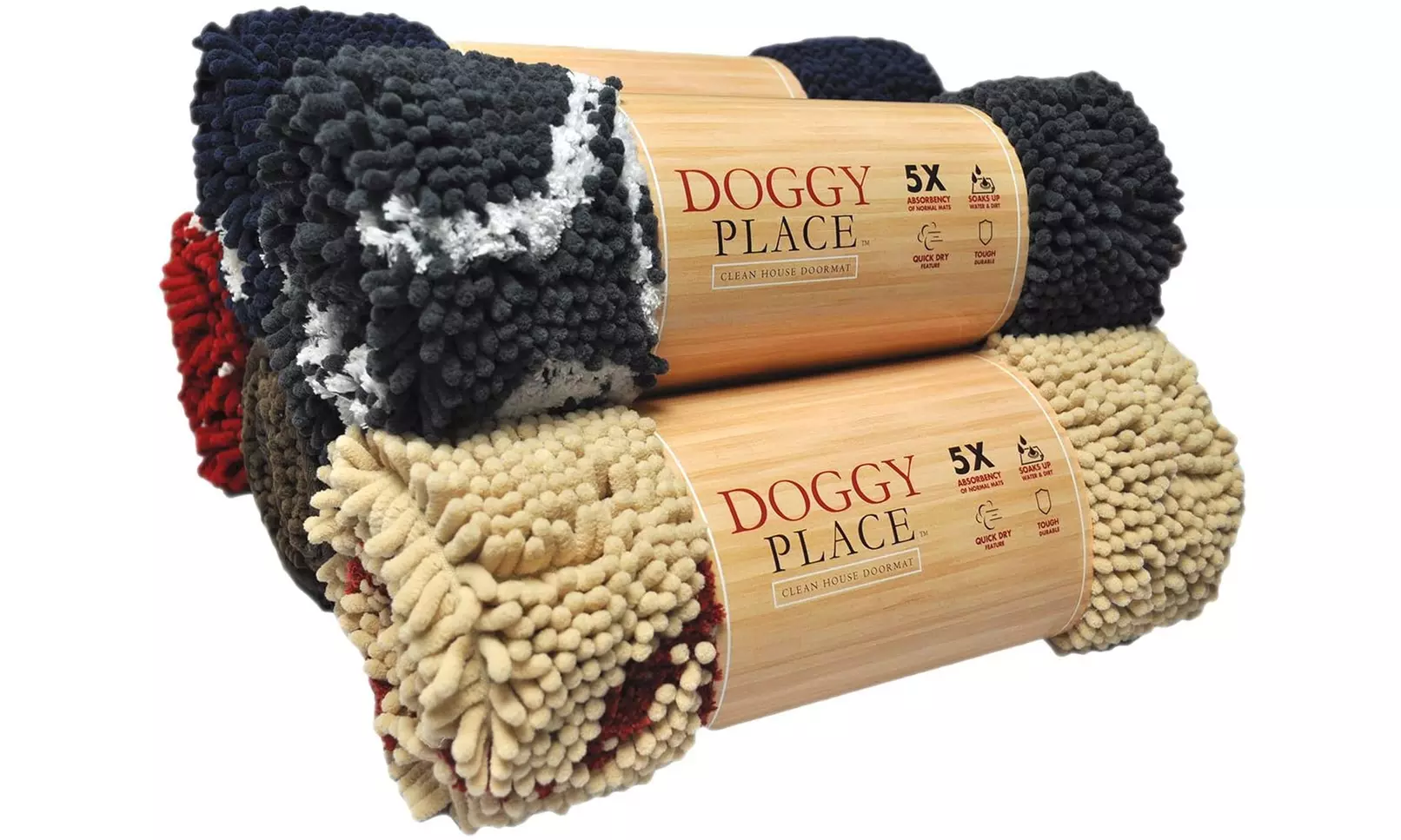 My Doggy Place Ultra-Absorbent Dog Doormat with Paw Design - Primary Image
