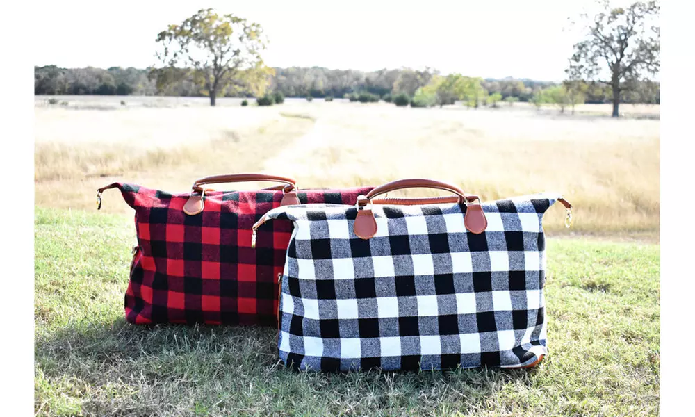 Buffalo Check Weekender Bag  - Primary Image
