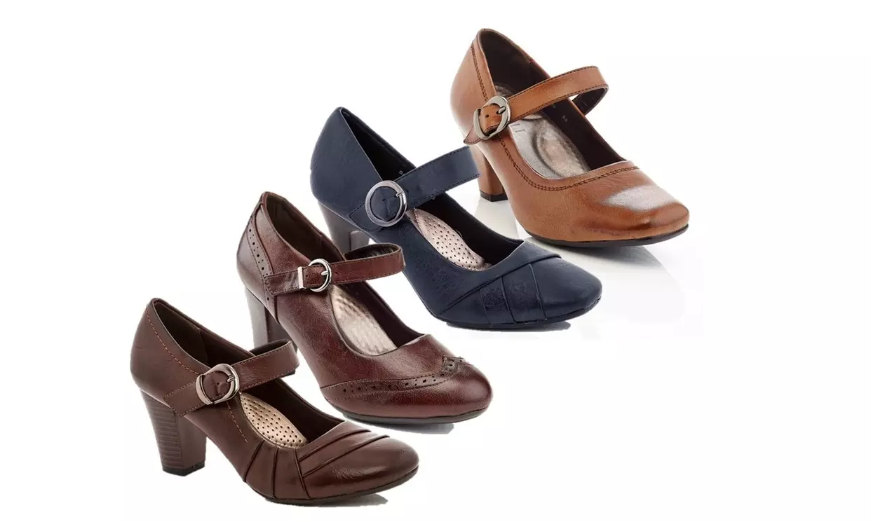 Rasolli Women's Medium Width Classic Mary Jane Shoes