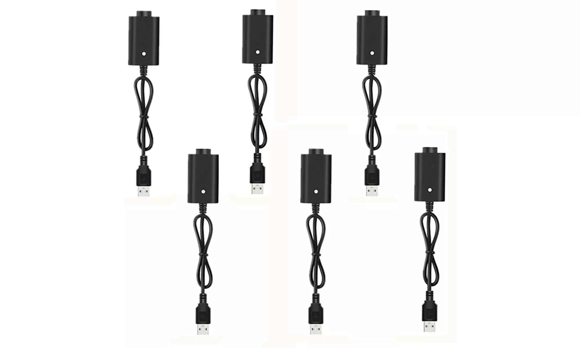 USB Charger Adapter 510 Thread Long Cable Cord for EGO Spinner Etc - Second Medium