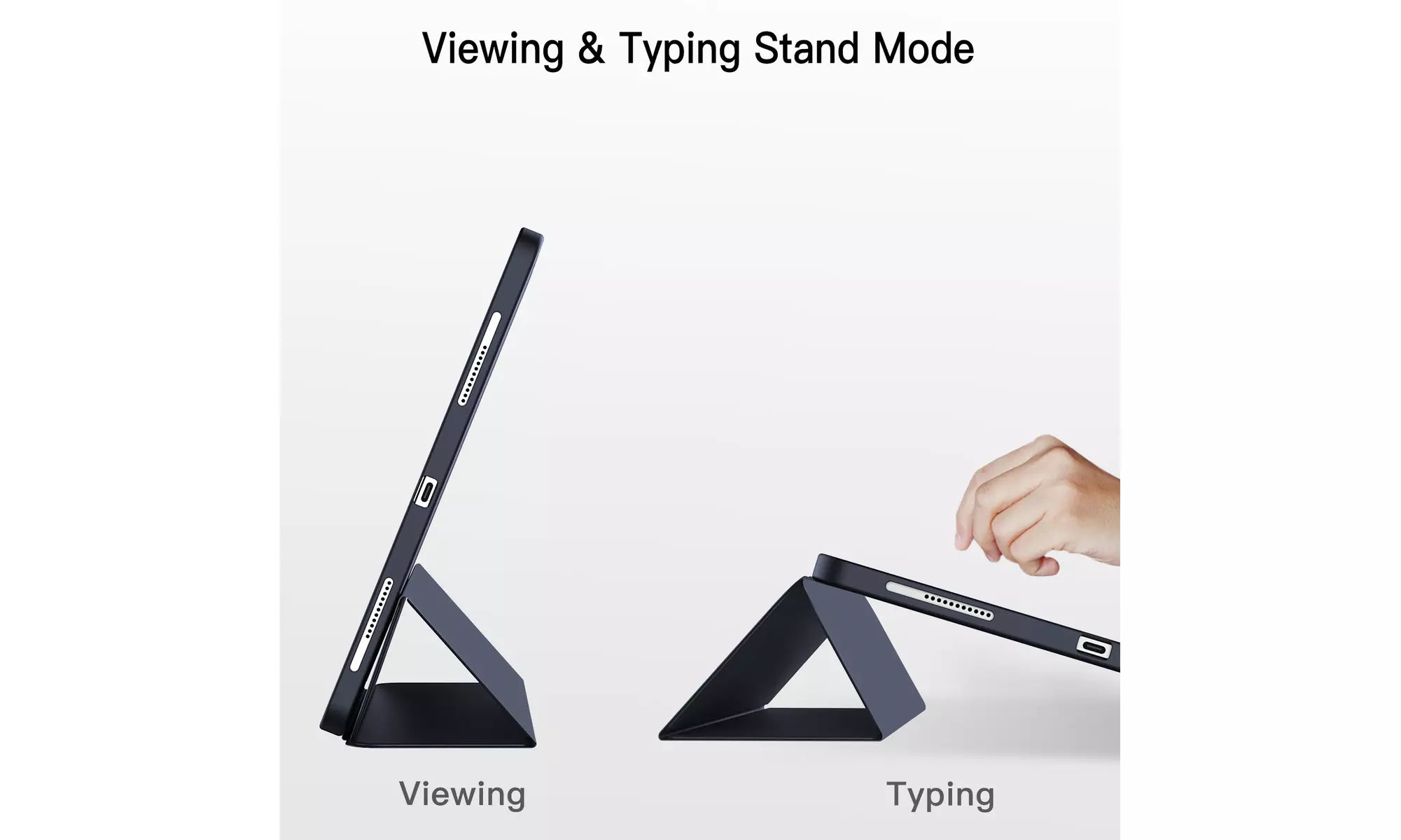 iPad Pro 12.9'' (2022/2021) Case with Pencil Holder, Support 2nd Pencil Charging