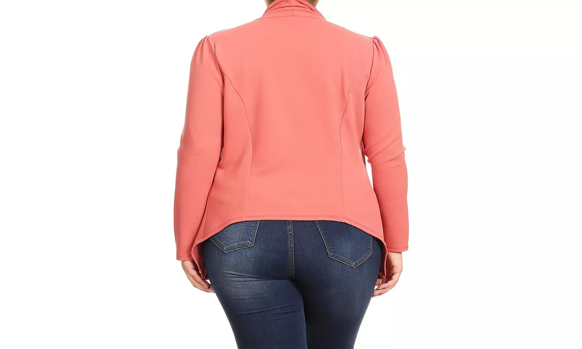MOA Collection Womens Open Front Blazer with Plus Size