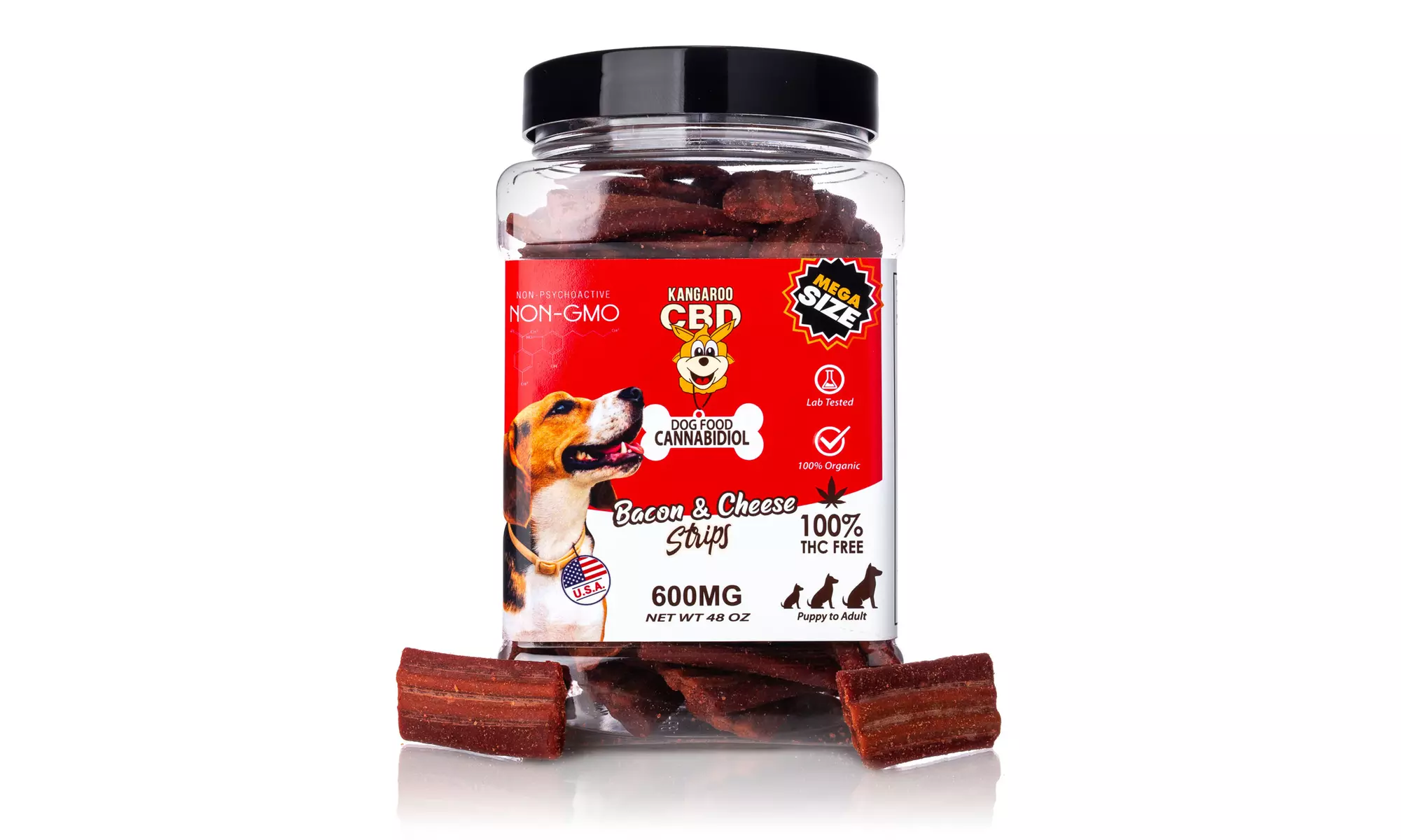 Mega Size 100% Organic CBD Infused Dog Treats (150MG - 600MG) from Kangaroo CBD
